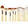 JESSUP Mature Peeled Bamboo Makeup Brush Zestaw bambusowych pędzli do makijażu twarzy T140 15szt.