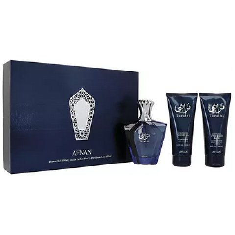 afnan perfumes turathi blue woda po goleniu 90 ml   zestaw