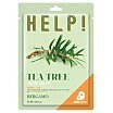 BERGAMO Help Sheet Mask Maska do twarzy z Tea Tree 25ml