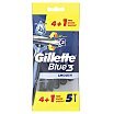 Gillette Blue 3 Smooth Jednorazowe maszynki do golenia dla mężczyzn 5szt