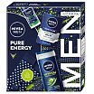 Nivea Men Pure Energy Zestaw antyperspirant roll-on 50ml + żel pod prysznic 3w1 250ml + nawilżający balsam po goleniu 100ml + skarpetki