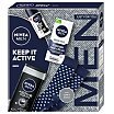 Nivea Men Keep It Active Zestaw żel pod prysznic 3w1 250ml + antyperspirant roll-on 50ml + łagodzący krem nawilżający do twarzy 75ml + skarpetki