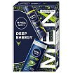 Nivea Men Deep Energy Zestaw żel pod prysznic 3w1 250ml + antyperspirant spray 150ml