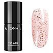 NeoNail Top Glow Rose Gold Flakes Top hybrydowy do paznokci 7,2ml