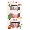 Fluff Winter Snack Zestaw upominkowy masło do ciała Grzane Wino 100ml + peeling do ciala Szarlotka 100ml + peeling do ciała Bułeczki Cynamonowe 100ml